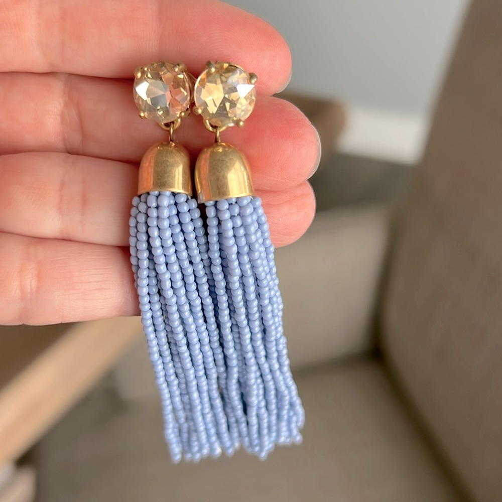 J. Crew beaded tassel earrings